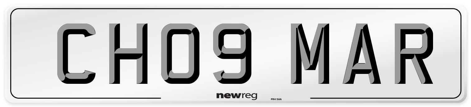 CH09 MAR Number Plate from New Reg